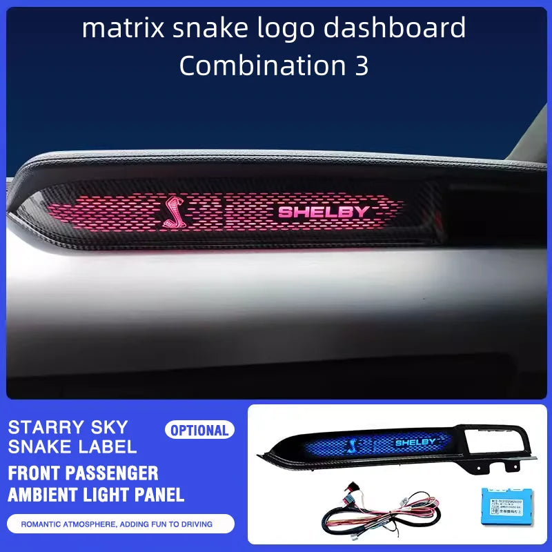 For Ford Mustang 2015-2023 Passenger Side Dash Pane Replacement Kit Copilot Athletic liquid Crystal instrument Car interior Kit