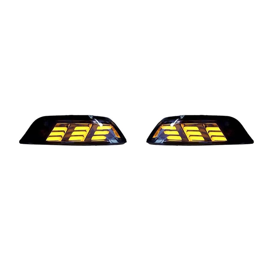 For Ford Mustang LED Turn Signals Signal Light White Running Lights Yellow Turn Signal Fits all 2015 2016 2017 Models Fog Lamp