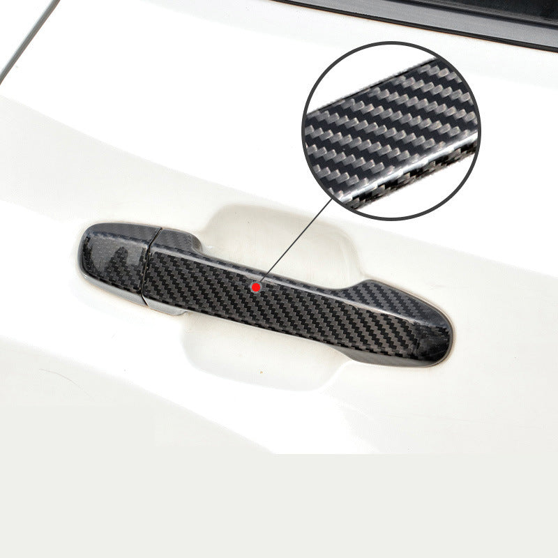 For Subaru 19-21 Forester Modified Real Carbon Fiber Handle Sticker Outer Door Handle Accessories