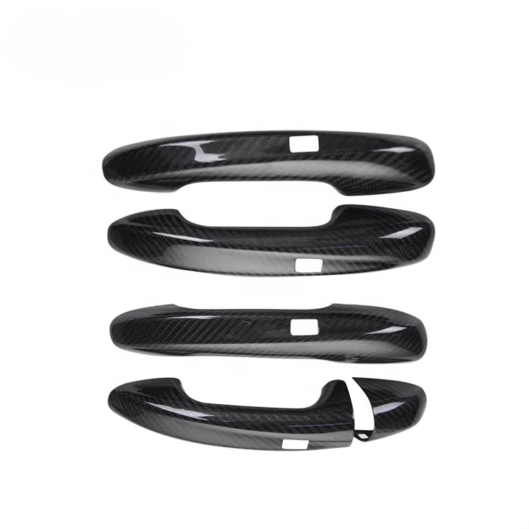 Real Dry Carbon Fiber 4Door Handle Cover Stick on With SA Holes Style for Mercedes Benz E Class W213 2016-2018