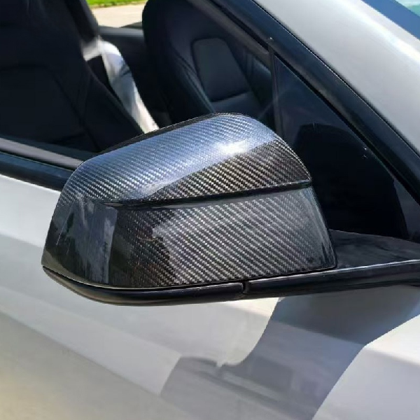Applicable To Tesla Model Y Tesla Renewal Y Modified Dry Carbon Fiber Rearview Mirror Cover Rearview Mirror Cover