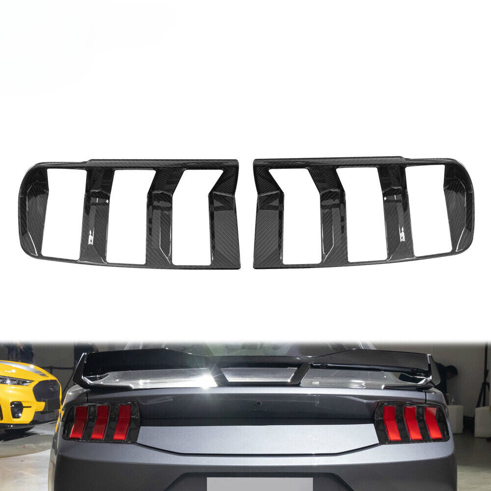 For 24 Ford Mustang Carbon Fiber Rear Taillight Cover Frame