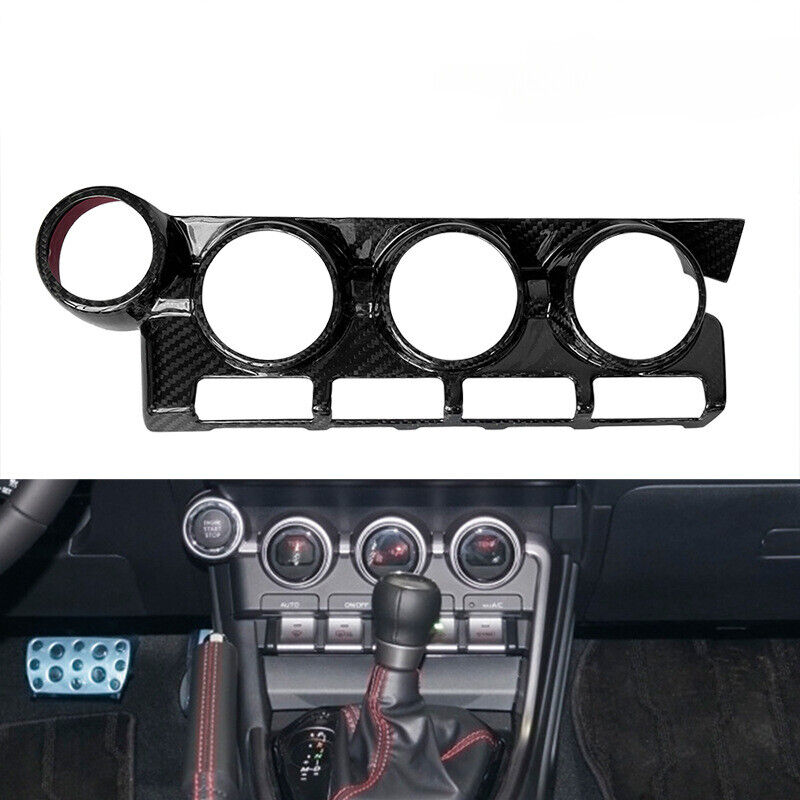 For Subaru BRZ Toyota GR86 Dry Carbon Fiber Air Conditioning Control Key Panel