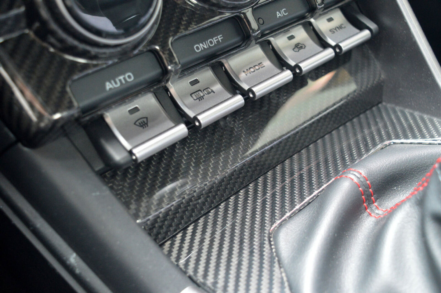 For Subaru BRZ Toyota GR86 Dry Carbon Fiber Air Conditioning Control Key Panel