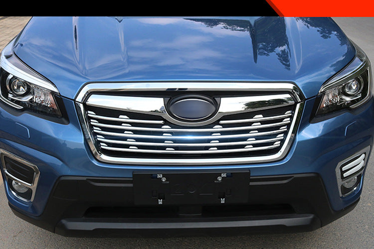 For 18-19 Subaru Forester Modified Front Middle Net Trim, Special Middle Net Electroplating Bright Strip Accessories