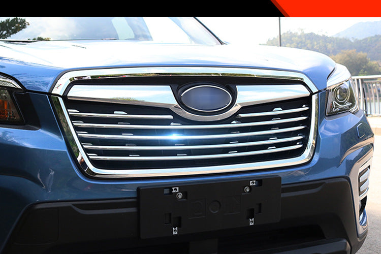 For 18-19 Subaru Forester Modified Front Middle Net Trim, Special Middle Net Electroplating Bright Strip Accessories