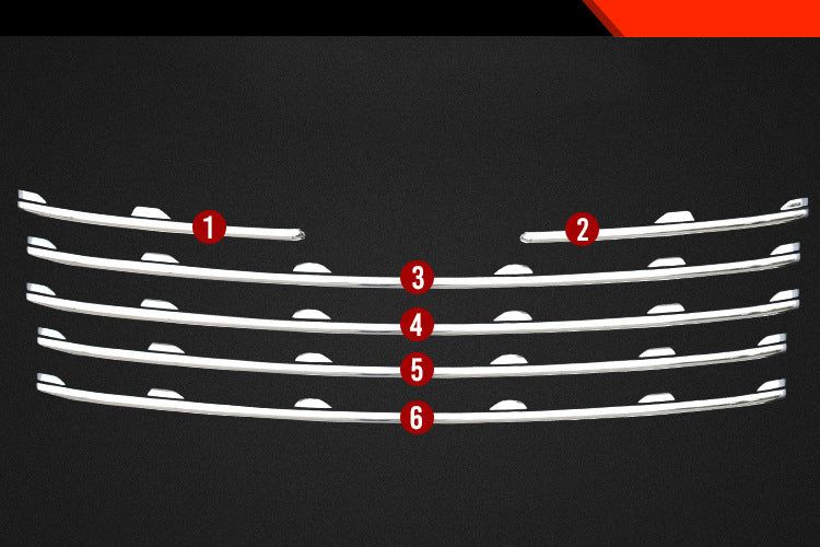 For 18-19 Subaru Forester Modified Front Middle Net Trim, Special Middle Net Electroplating Bright Strip Accessories