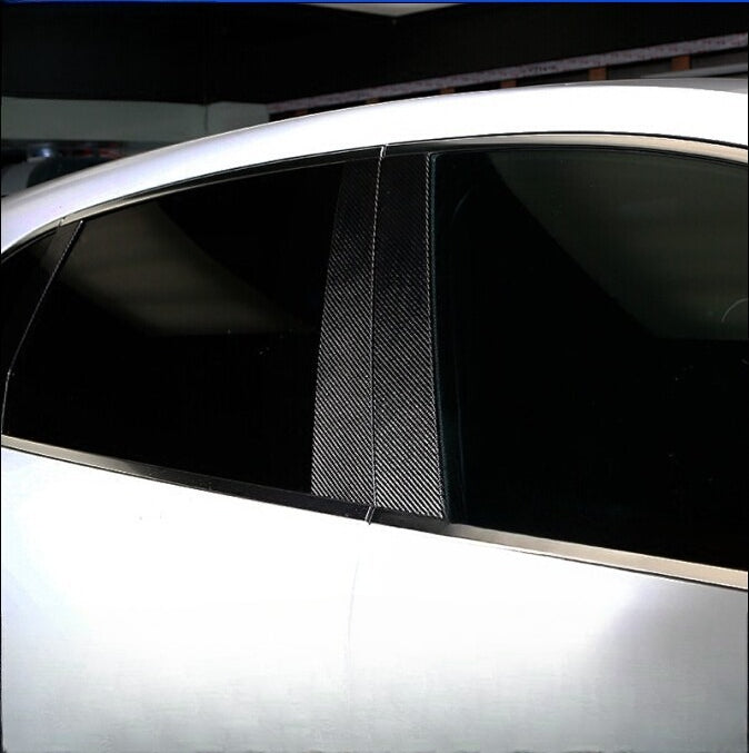 For Porsche Macan Carbon Fiber Mid-column Exterior Modification, Window Carbon Fiber B-pillar C-pillar Trim Modification