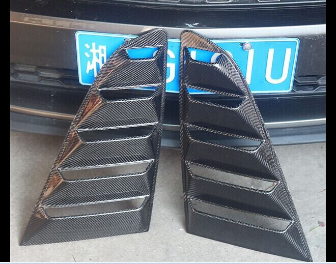 For 14-21 Ford Mustang Rear Window Carbon Fiber Blinds, Rear Side Window Blinds