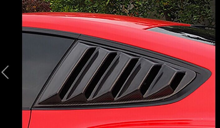 For 14-21 Ford Mustang Rear Window Carbon Fiber Blinds, Rear Side Window Blinds