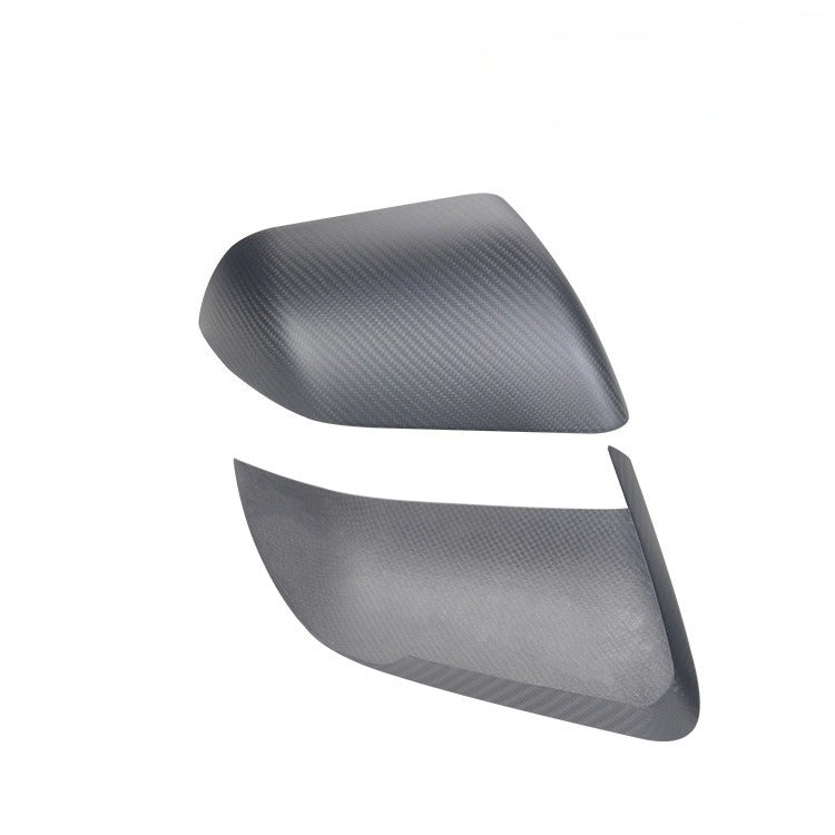 For 14-21 Ford Mustang Matte Carbon Fiber Rearview Mirror Cover, US Standard Version Rearview Mirror Cover with Light Position