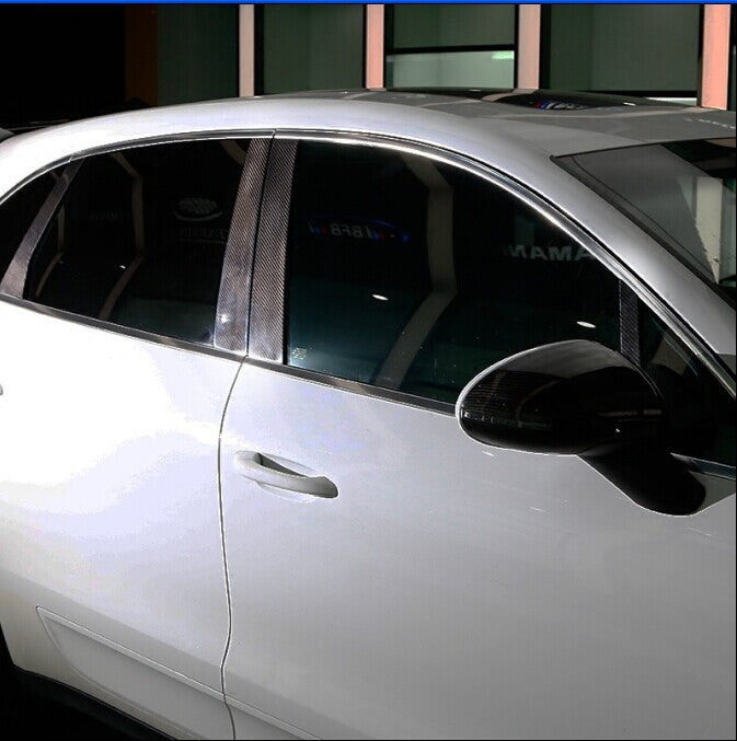 For Porsche Macan Carbon Fiber Mid-column Exterior Modification, Window Carbon Fiber B-pillar C-pillar Trim Modification
