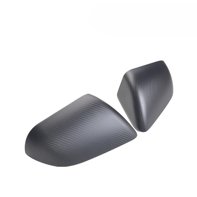 For 14-21 Ford Mustang Matte Carbon Fiber Rearview Mirror Cover, US Standard Version Rearview Mirror Cover with Light Position