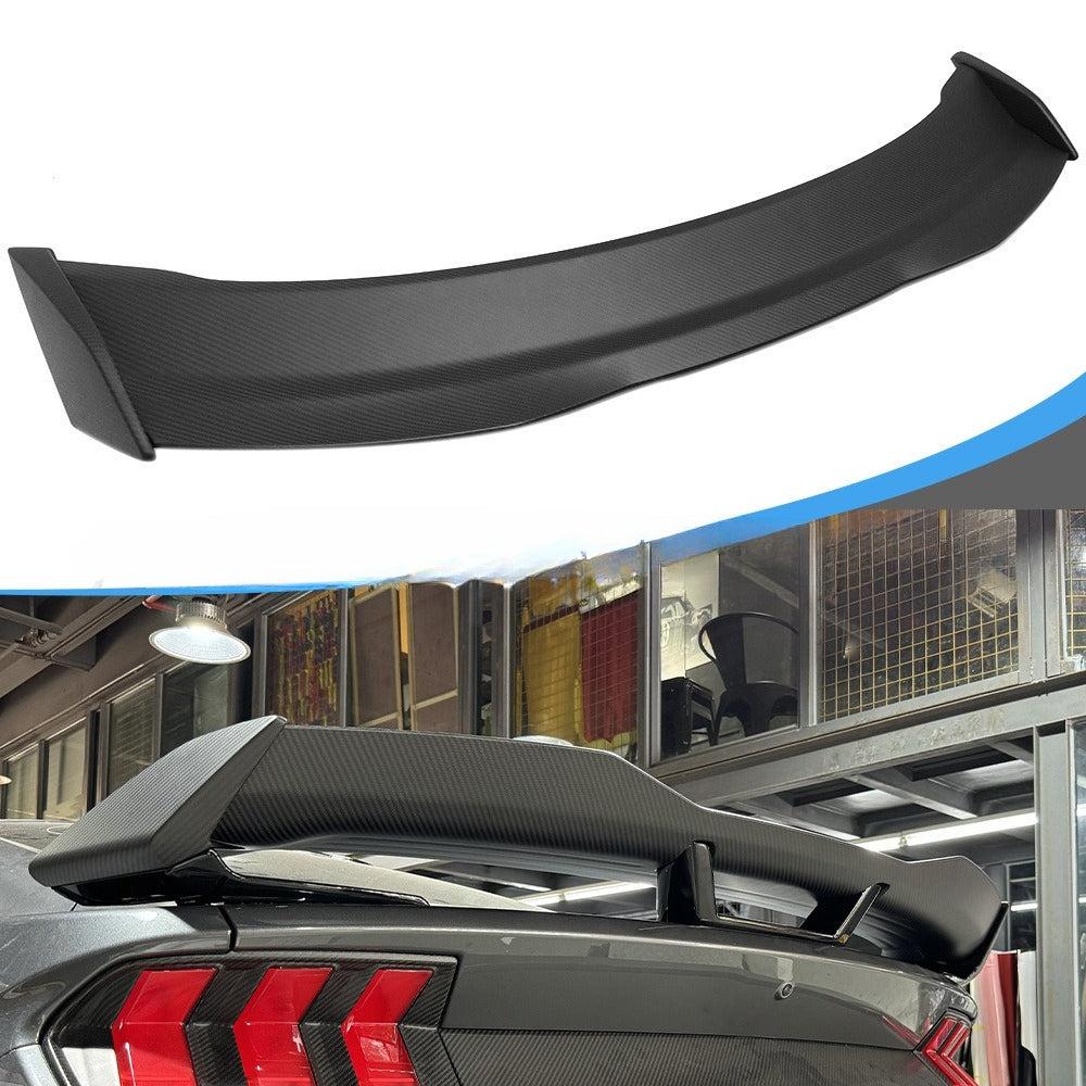 For 24 Ford Mustang S650 GT Black Horse Dry Carbon Fiber Replacement Mustang Fixed Big Tail