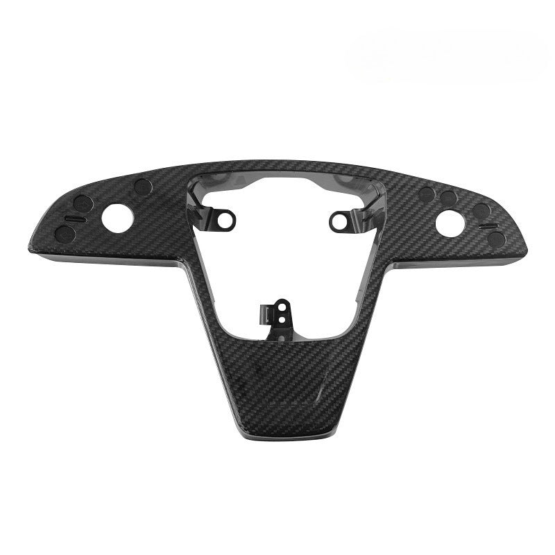 For 22-24 Tesla Model S Carbon Fiber Steering Cover, Carbon Fiber Replacement Steering Wheel Cover