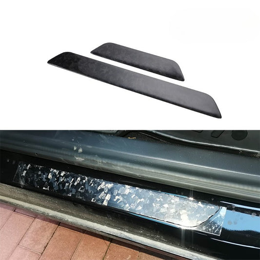 For New Tesla Model Y Marble Threshold Trim Model 3 Forged Welcome Pedal Case