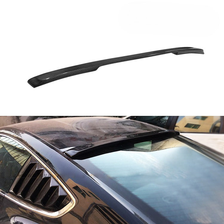 For Ford Mustang Carbon Fiber Top Wing, Fixed Wind Wing, Rear Window Spoiler Trim, Pressure Wing, Splitter