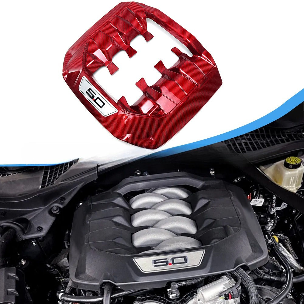 For 24 New Ford Mustang GT Carbon Fiber Modified Parts Exterior Cover Hood Auto Parts
