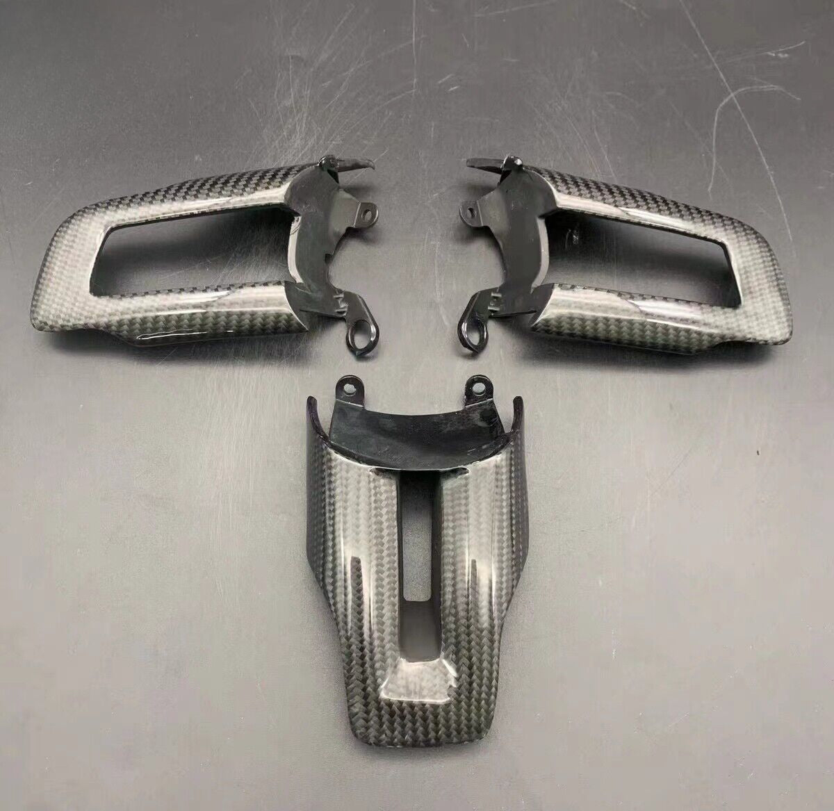 Carbon Fiber Customized Color Steering Wheel Button Trim for Ford Mustang 15-20