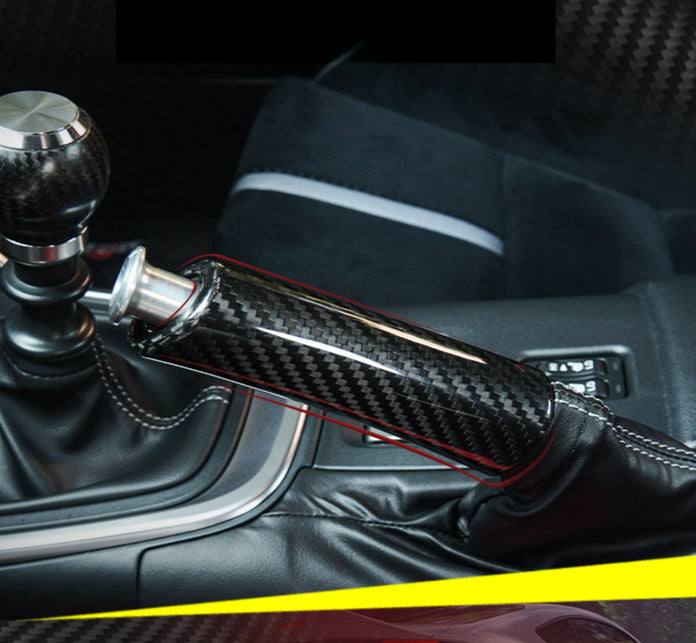 For 22 Subaru BRZ Toyota GR86 True Carbon Fiber Handbrake Case Car Interior Modification