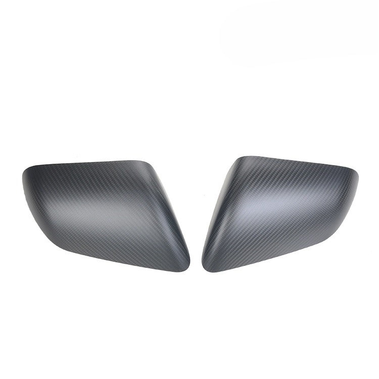 For 14-21 Ford Mustang Matte Carbon Fiber Rearview Mirror Cover, US Standard Version Rearview Mirror Cover with Light Position