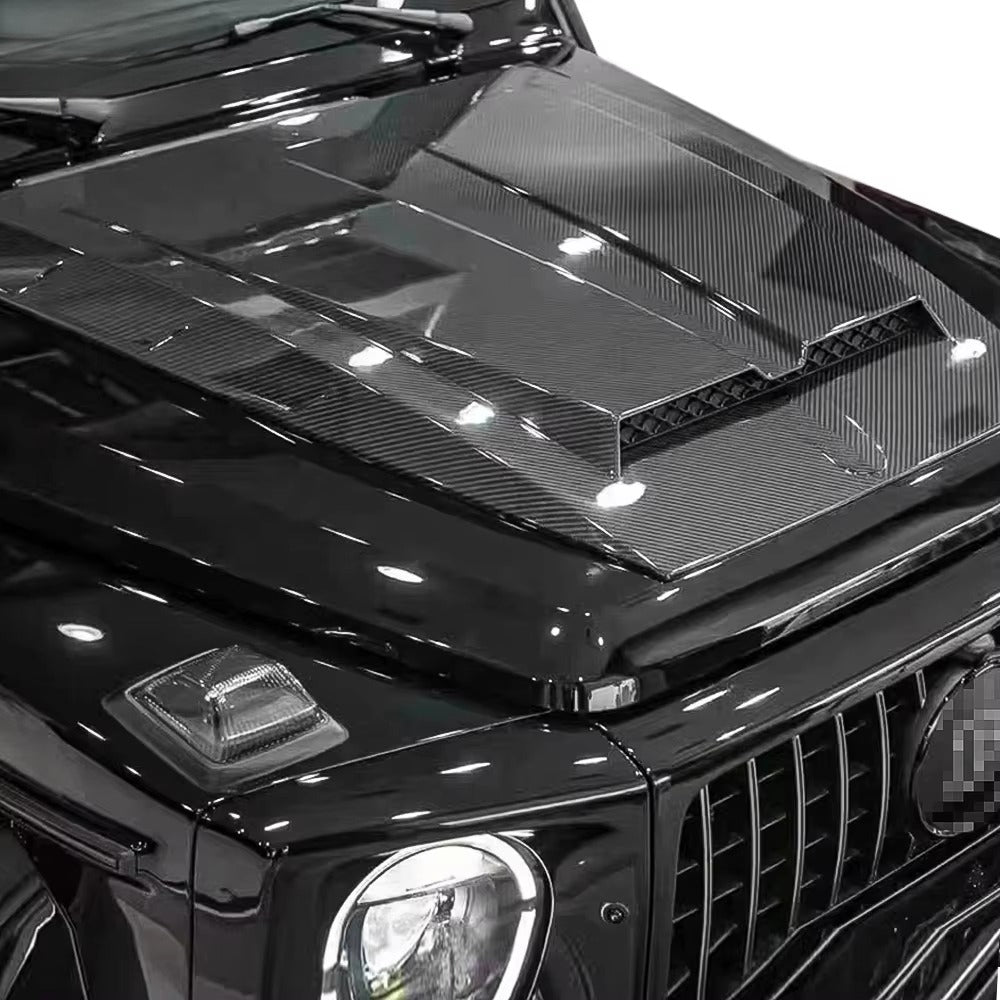 Dry Carbon Fiber Engine Hood Bonnet Cover for Mercedes-Benz W464 W463 G63 G500 2019+