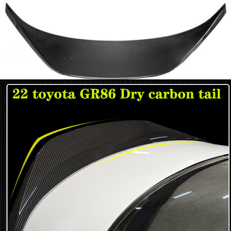 For 22 Toyota 86 Subaru BRZ Spoiler Tail Decoration Modified Dry Carbon True Carbon Toray 3K Fiber