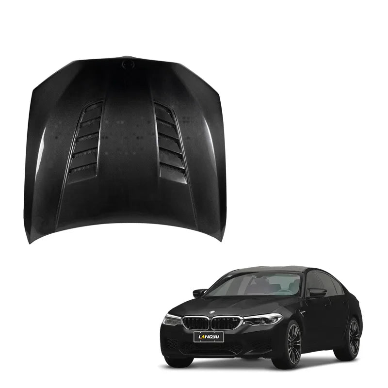 Car Exterior Tuning Accessories Front Bonnet Carbon Fiber Engine Hood Cover For Bmw M5 F90 V Style Engine Hoods