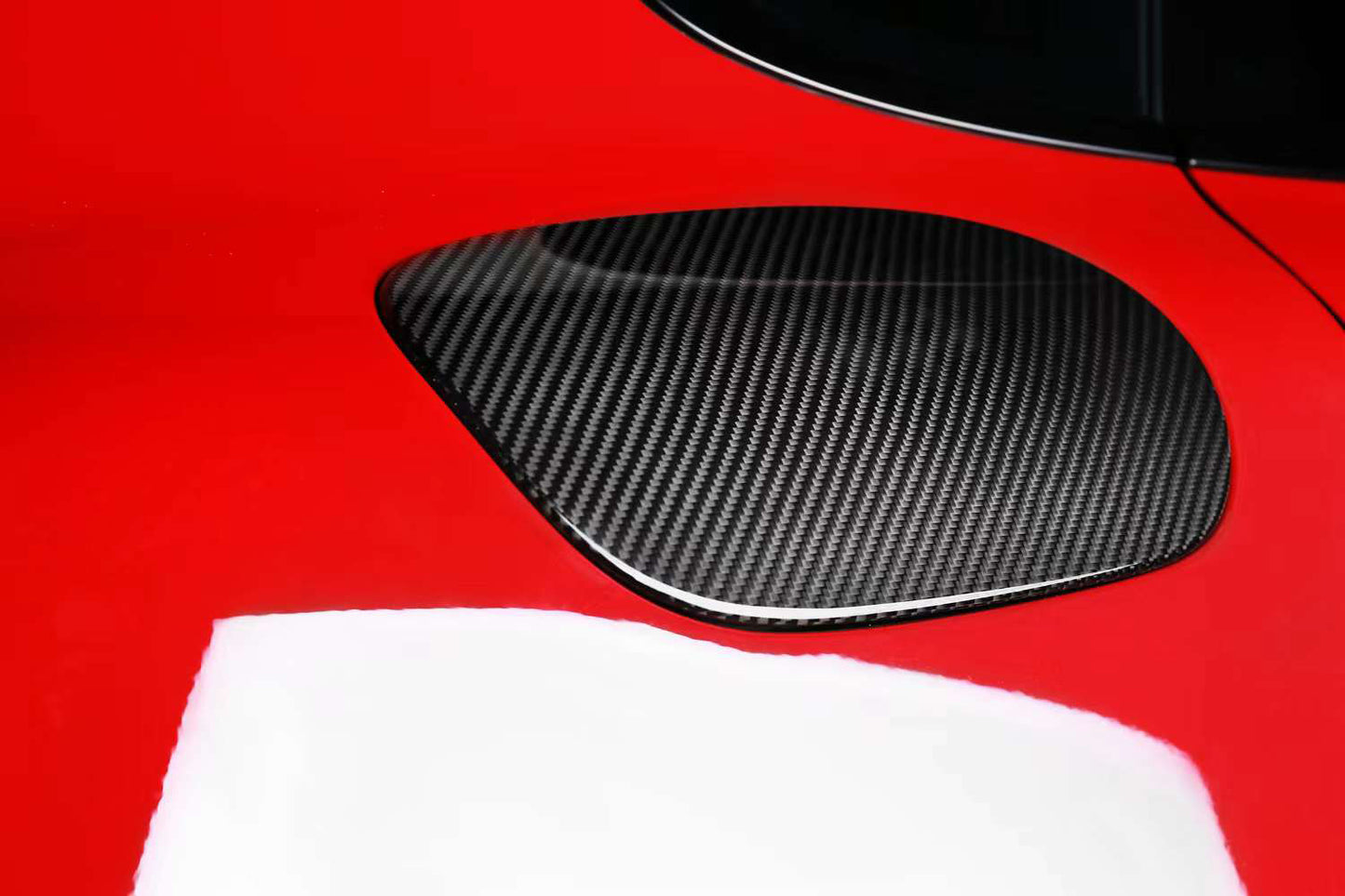 For Porsche Panamera 971 Carbon Fiber Fuel Tank Cap, Paramela Dry Carbon Fiber Fuel Tank Cap Sticker