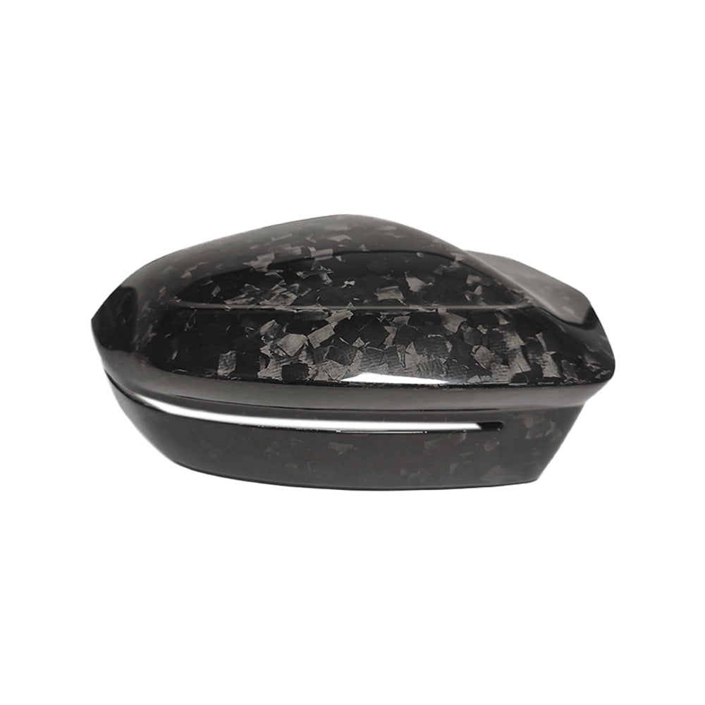 For 24-26 BMW 5 Series G60 G68 Dry Carbon Forged Horn Rearview Mirror Cover, Change To M Rearview Mirror Case