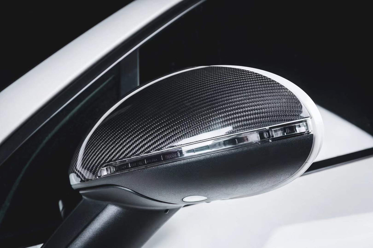 For 18-22 Porsche Cayenne Carbon Fiber Rearview Mirror Cover, Dry Carbon Reverse Mirror Cover Carbon Fiber Rearview Mirror Cover