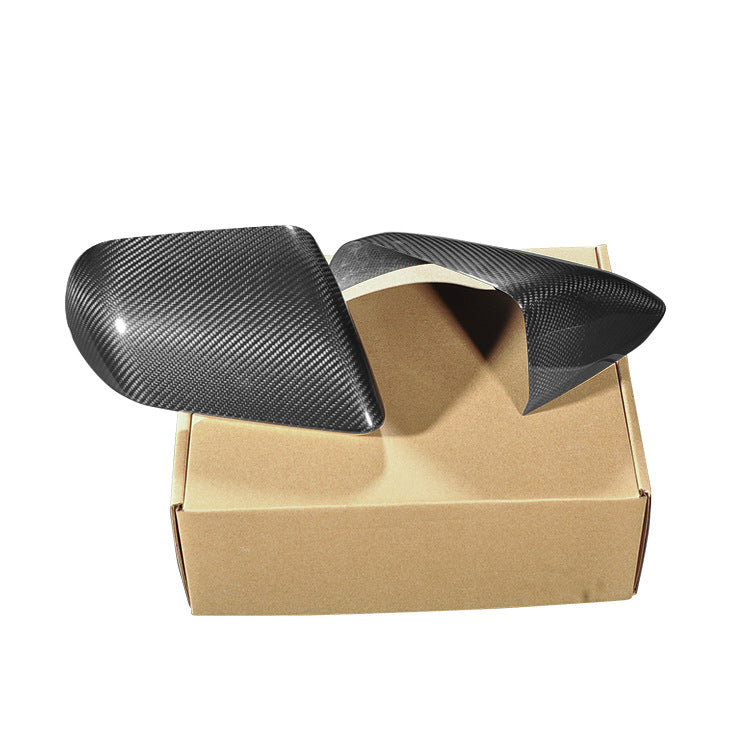 For 14-21 Ford Mustang Carbon Fiber Rearview Mirror Cover, US Standard Version with Light Position Rearview Mirror Case Reversing Cover