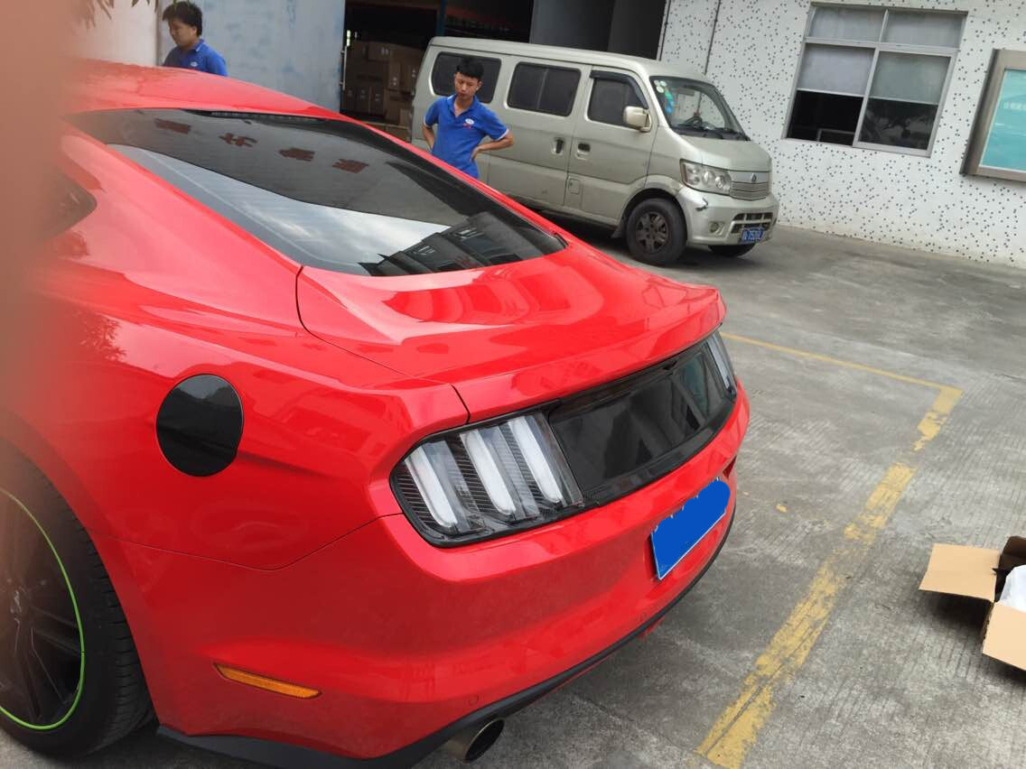 For 14-17 Ford Mustang Carbon Fiber Rear Taillight Cover Frame Shell, Taillight Decorative Cover