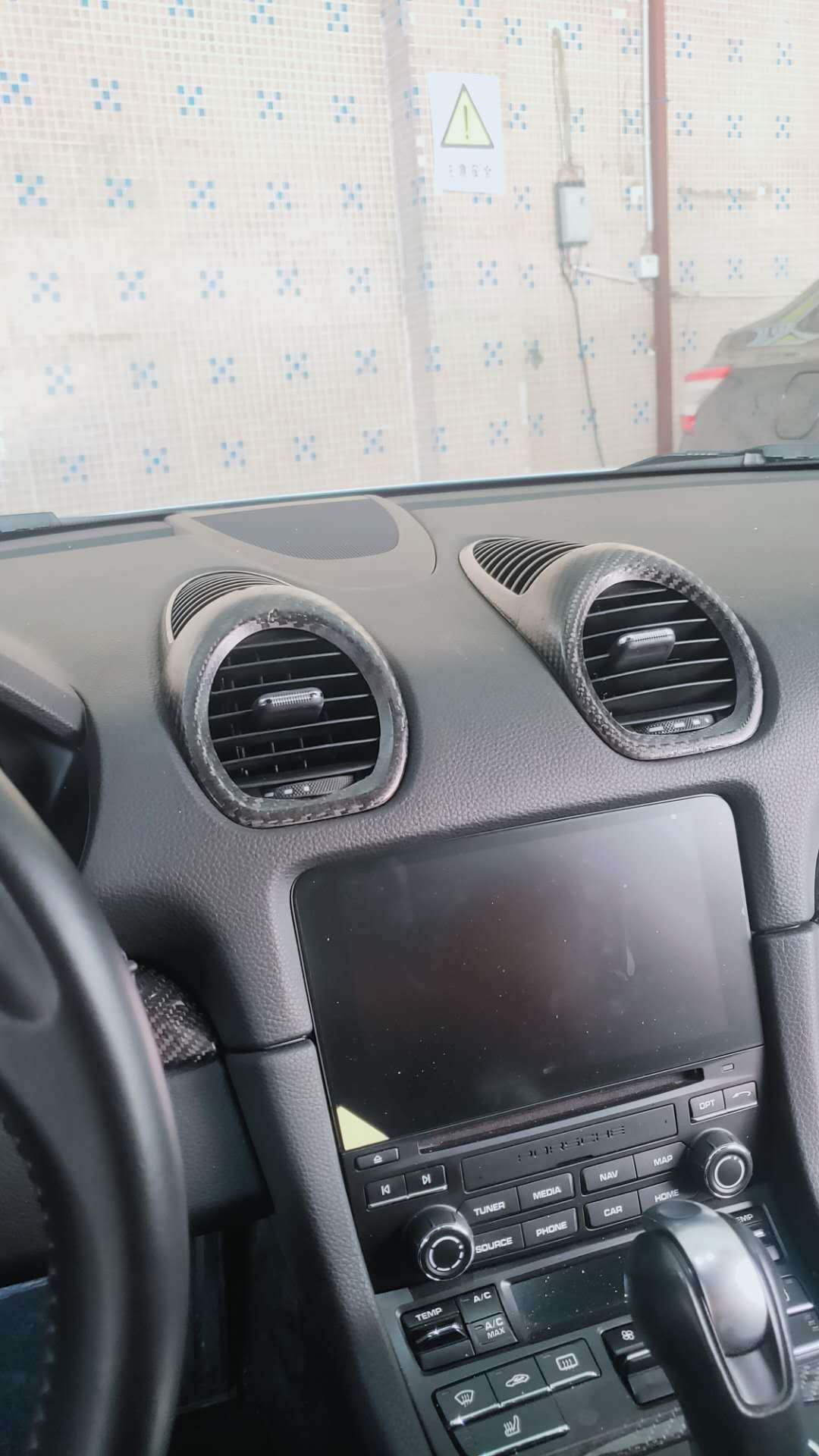 For Porsche Cayman 982 Carbon Fiber Interior 718 Carbon Fiber Dashboard Air Conditioning Out of trend trim