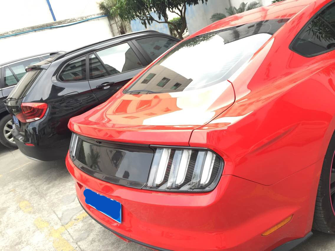 For 14-17 Ford Mustang Carbon Fiber Rear Taillight Cover Frame Shell, Taillight Decorative Cover