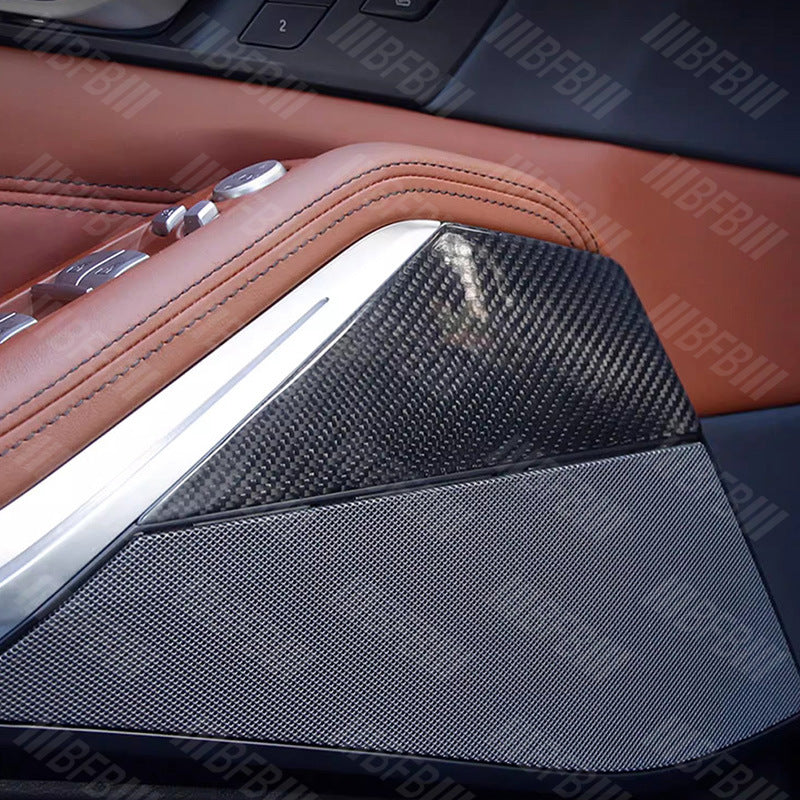 For 18-22 BMW X5 G05 Right Rudder Carbon Fiber Interior, Right Titanium Carbon Fiber Instrument Panel Door Central Control