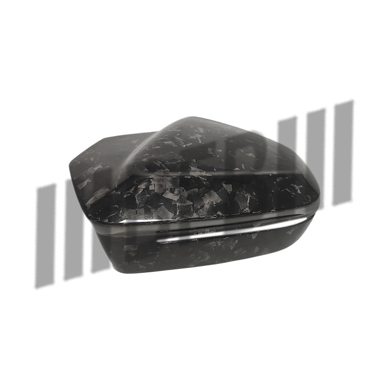For 24-26 BMW 5 Series G60 G68 Dry Carbon Forged Horn Rearview Mirror Cover, Change To M Rearview Mirror Case