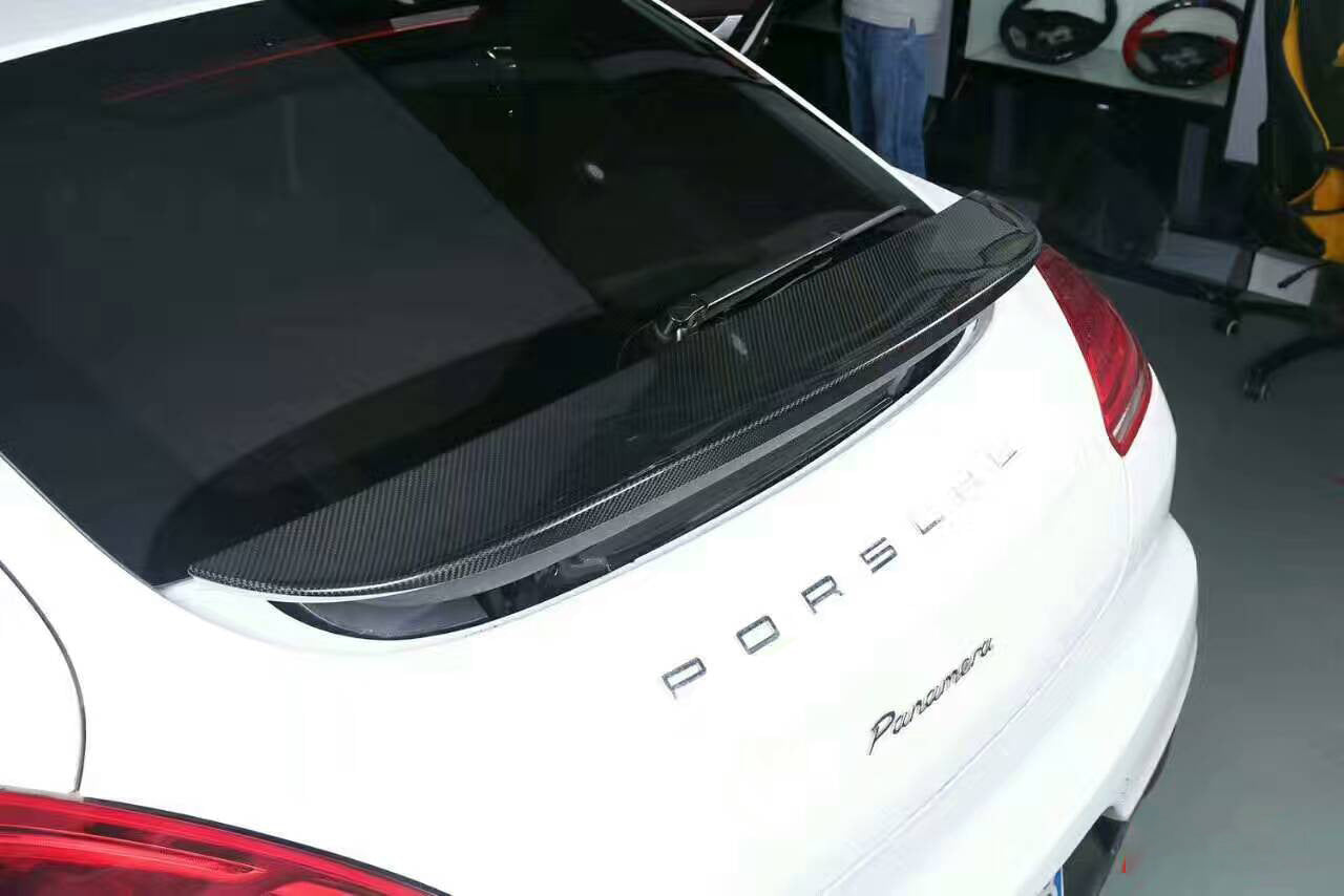 For Porsche Panamera 970 Carbon Fiber Rear Wing, Paramela Dry Carbon Fixed Wind Wing, Pressure Wing
