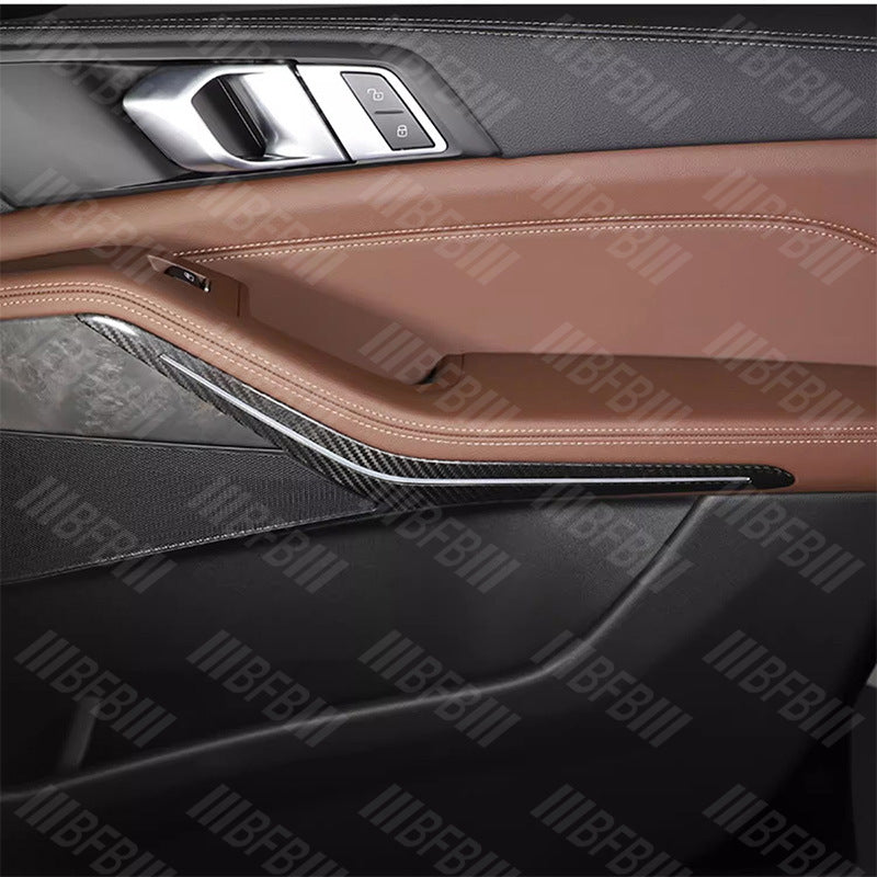 For 18-22 BMW X5 G05 Right Rudder Carbon Fiber Interior, Right Titanium Carbon Fiber Instrument Panel Door Central Control