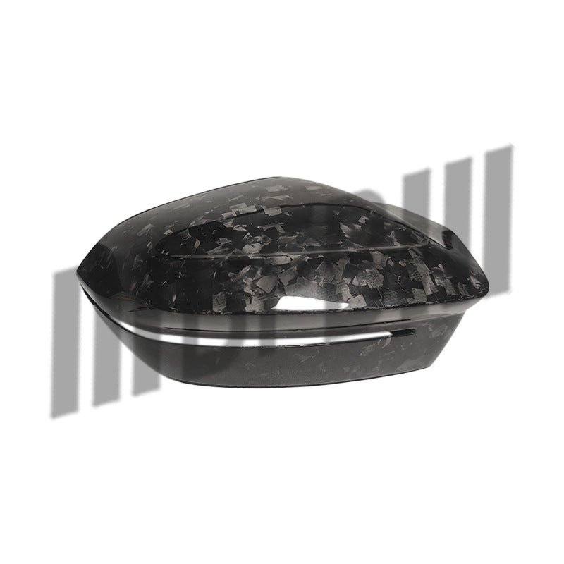 For 24-26 BMW 5 Series G60 G68 Dry Carbon Forged Horn Rearview Mirror Cover, Change To M Rearview Mirror Case