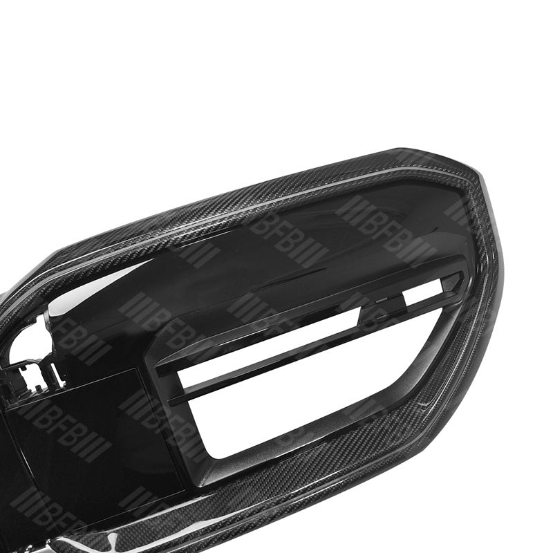 For BMW's New 5 Series G60 G68 Carbon Fiber Medium Mesh I5 Carbon Fiber Medium Mesh with Light Front Grille Modification
