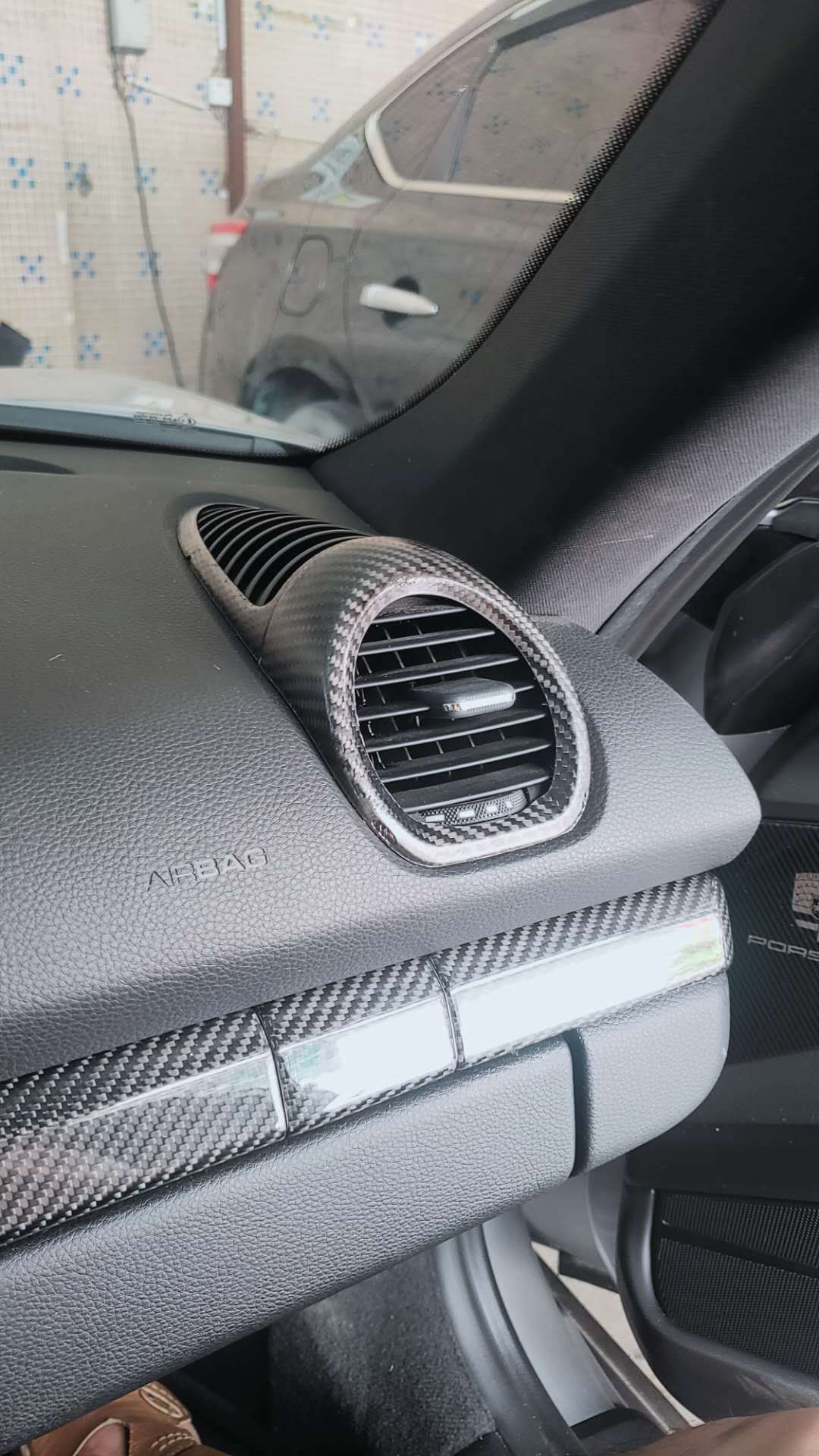 For Porsche Cayman 982 Carbon Fiber Interior 718 Carbon Fiber Dashboard Air Conditioning Out of trend trim