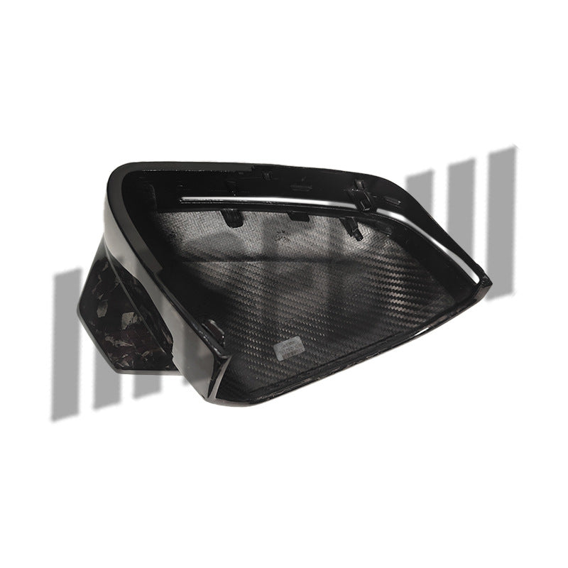 For 24-26 BMW 5 Series G60 G68 Dry Carbon Forged Horn Rearview Mirror Cover, Change To M Rearview Mirror Case