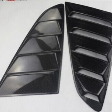 For 14-21 Ford Mustang Rear Window Carbon Fiber Blinds, Rear Side Window Blinds