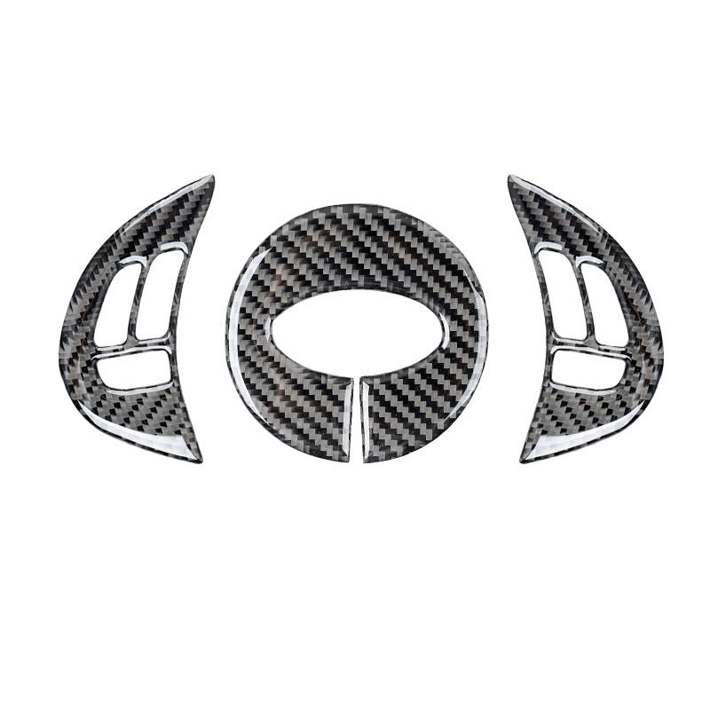 For 09-13 Subaru Forester Carbon Fiber Steering Wheel Decorative Sticker Interior Modification Accessories
