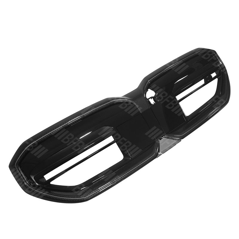 For BMW's New 5 Series G60 G68 Carbon Fiber Medium Mesh I5 Carbon Fiber Medium Mesh with Light Front Grille Modification