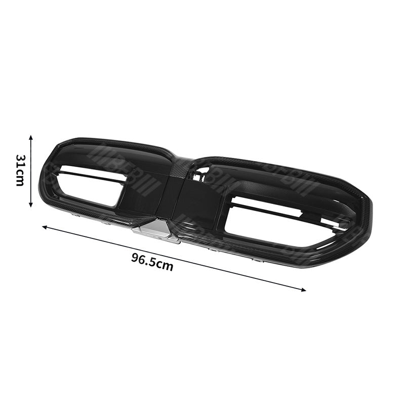 For BMW's New 5 Series G60 G68 Carbon Fiber Medium Mesh I5 Carbon Fiber Medium Mesh with Light Front Grille Modification