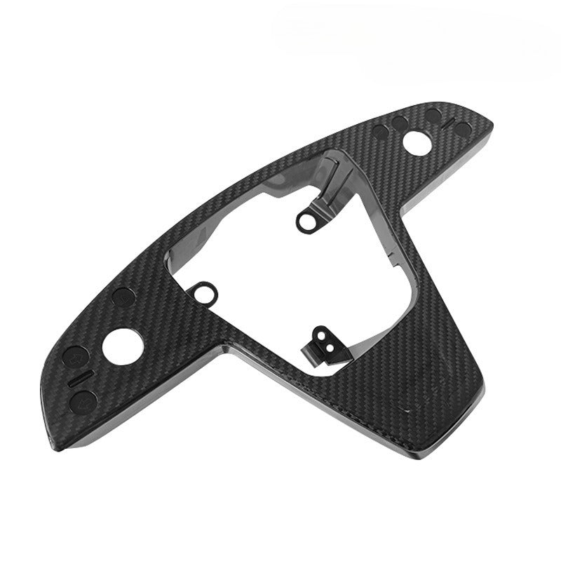 For 22-24 Tesla Model S Carbon Fiber Steering Cover, Carbon Fiber Replacement Steering Wheel Cover
