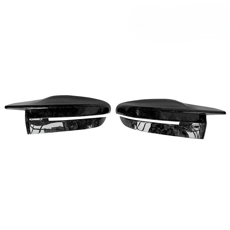 For BMW M3 G80 M4 G82 Marble Carbon Fiber Rearview Mirror Case, Left and Right Forged Rearview Mirror Cover