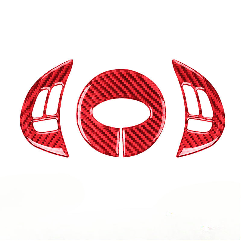 For 09-13 Subaru Forester Carbon Fiber Steering Wheel Decorative Sticker Interior Modification Accessories